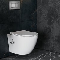 Унитаз подвесной Roxen Antares Bidet в комплекте с инсталляцией StounFix Dual Fresh 6 в 1 960516 (кнопка: оружейная сталь) - Превью изображения №10 — Интернет-магазин samo.by