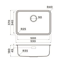 Кухонная мойка Omoikiri Omi 53-U/I-GB Ultra Mini (графит) - Превью изображения №2 — Интернет-магазин samo.by