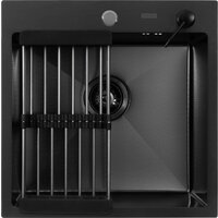 Кухонная мойка ARFEKA ECO AR мойка 500*500, коландер, дозатор Black Decor - Превью изображения №3 — Интернет-магазин samo.by