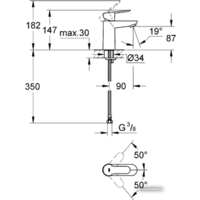 Смеситель Grohe BauEdge 23330000 - Превью изображения №2 — Интернет-магазин samo.by