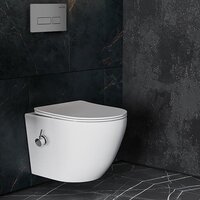 Унитаз подвесной Roxen Antares Bidet в комплекте с инсталляцией StounFix Dual Fresh 6 в 1 959767 (кнопка: хром матовый) - Превью изображения №9 — Интернет-магазин samo.by