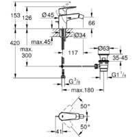 Смеситель Grohe Bauedge 23331001 - Превью изображения №4 — Интернет-магазин samo.by