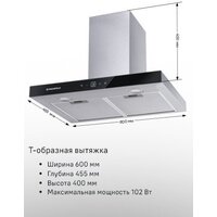 Кухонная вытяжка MAUNFELD Breeze 60 (нержавеющая сталь) - Превью изображения №11 — Интернет-магазин samo.by