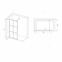Душевая стенка RGW WA-011B 35101170-84 70 (черный/прозрачное стекло) - Превью изображения №2 — Интернет-магазин samo.by