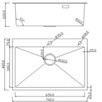 Кухонная мойка Roxen Simple 560220-70B PVD графит (с коландером и дозатором) - Превью изображения №2 — Интернет-магазин samo.by