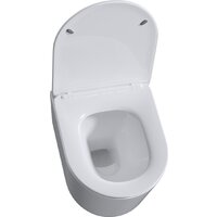Унитаз подвесной Roxen Simple Compact в комплекте с инсталляцией StounFix Dual Fresh 6 в 1 868529 (кнопка: белый глянцевая) - Превью изображения №9 — Интернет-магазин samo.by