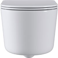 Унитаз подвесной Roxen Simple Compact в комплекте с инсталляцией StounFix Dual Fresh 6 в 1 868529 (кнопка: белый глянцевая) - Превью изображения №8 — Интернет-магазин samo.by