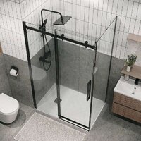 Душевой уголок Grossman Classic 100x80x195 120.K33.04.1080.21.00 (черный матовый/стекло прозрачное) - Превью изображения №5 — Интернет-магазин samo.by
