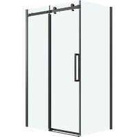 Grossman Classic 100x80x195 120.K33.04.1080.21.00 (черный матовый/стекло прозрачное)