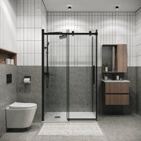 Душевой уголок Grossman Classic 100x80x195 120.K33.04.1080.21.00 (черный матовый/стекло прозрачное) - Превью изображения №3 — Интернет-магазин samo.by