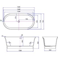 Ванна Roxen Adel 200200-1575 150x75 - Превью изображения №6 — Интернет-магазин samo.by