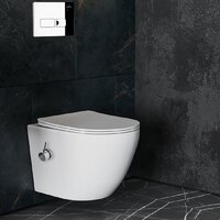 Унитаз подвесной Roxen Antares Bidet в комплекте с инсталляцией StounFix Dual Fresh 6 в 1 958812 (кнопка: хром глянец) - Превью изображения №12 — Интернет-магазин samo.by