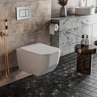 Унитаз подвесной Roxen Boro в комплекте с инсталляцией StounFix Dual Fresh 6 в 1 968433 (кнопка: сатин) - Превью изображения №2 — Интернет-магазин samo.by