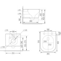 Унитаз подвесной Roxen Boro в комплекте с инсталляцией StounFix Dual Fresh 6 в 1 968433 (кнопка: сатин) - Превью изображения №12 — Интернет-магазин samo.by