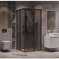 Душевой уголок Grossman Cosmo 100x100x195 300.K33.02.1010.21.10 (черный матовый/тонированное стекло) - Превью изображения №7 — Интернет-магазин samo.by