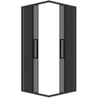 Душевой уголок Grossman Cosmo 100x100x195 300.K33.02.1010.21.10 (черный матовый/тонированное стекло) - Превью изображения №2 — Интернет-магазин samo.by