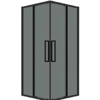 Grossman Cosmo 100x100x195 300.K33.02.1010.21.10 (черный матовый/тонированное стекло)