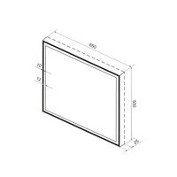  Wellsee Зеркало с фронтальной LED-подсветкой 7 Rays' Spectrum 172201170, 65 х 50 см (с сенсором и регулировкой яркости освещения) - Превью изображения №9 — Интернет-магазин samo.by