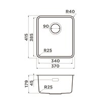 Кухонная мойка Omoikiri Omi 37-U/I-GB Ultra (графит) - Превью изображения №2 — Интернет-магазин samo.by