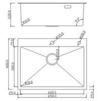 Кухонная мойка Roxen Simple 560220-65B - Превью изображения №3 — Интернет-магазин samo.by