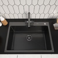 Кухонная мойка ARFEKA ECO AR 700*500 BLACK PVD NANO DECOR - Превью изображения №2 — Интернет-магазин samo.by