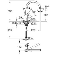 Смеситель Grohe BauFlow 31230001 - Превью изображения №3 — Интернет-магазин samo.by