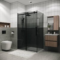 Душевой уголок Grossman Classic 100x80x195 120.K33.04.1080.21.10 (черный матовый/тонированно стекло) - Превью изображения №4 — Интернет-магазин samo.by