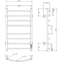 Полотенцесушитель Roxen Santi BK-109AW-8T 11030-5385B (черный) - Превью изображения №6 — Интернет-магазин samo.by