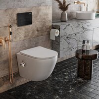 Унитаз подвесной Roxen Antares Bidet в комплекте с инсталляцией StounFix Dual Fresh 6 в 1 958156 (кнопка: черный матовый) - Превью изображения №10 — Интернет-магазин samo.by