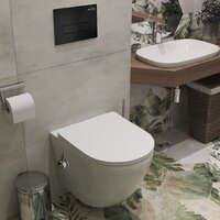 Унитаз подвесной Roxen Antares Bidet в комплекте с инсталляцией StounFix Dual Fresh 6 в 1 958156 (кнопка: черный матовый) - Превью изображения №12 — Интернет-магазин samo.by
