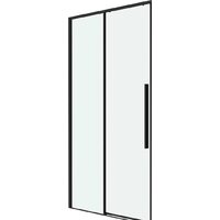 Grossman Galaxy 80x195 1/2.K33.01.80.21.00 (черный матовый/прозрачное стекло)