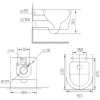 Унитаз подвесной Roxen Vortex в комплекте с инсталляцией StounFix Dual Fresh 6 в 1 968489 (кнопка: сатин) - Превью изображения №12 — Интернет-магазин samo.by