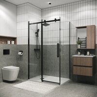 Душевой уголок Grossman Classic 100x100x195 120.K33.04.1010.21.00 (черный матовый/стекло прозрачное) - Превью изображения №7 — Интернет-магазин samo.by