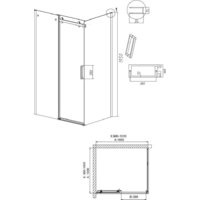 Душевой уголок Grossman Classic 100x100x195 120.K33.04.1010.21.00 (черный матовый/стекло прозрачное) - Превью изображения №10 — Интернет-магазин samo.by