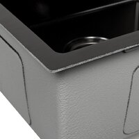 Кухонная мойка ARFEKA ECO AR 450*450 BLACK PVD NANO DECOR (настольная) - Превью изображения №4 — Интернет-магазин samo.by