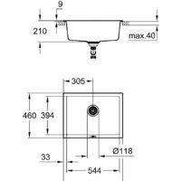 Кухонная мойка Grohe K700U 70-C 61/45.7 1.0 31655AT0 (серый гранит) - Превью изображения №2 — Интернет-магазин samo.by