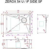 Кухонная мойка ZorG Zerox 54 U / IF Side SF Zurinox Steel - Превью изображения №4 — Интернет-магазин samo.by