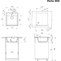 Кухонная мойка MAUNFELD Perla 460 MFQS-460LGR - Превью изображения №3 — Интернет-магазин samo.by