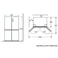 Четырёхдверный холодильник MAUNFELD MFF190NFDSX - Превью изображения №17 — Интернет-магазин samo.by