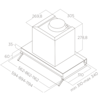 Кухонная вытяжка Elica Boxin LX/BL MAT/A/60 PRF0172166 - Превью изображения №3 — Интернет-магазин samo.by