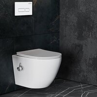 Унитаз подвесной Roxen Antares Bidet в комплекте с инсталляцией StounFix Dual Fresh 6 в 1 953833 (кнопка: белый глянец) - Превью изображения №10 — Интернет-магазин samo.by