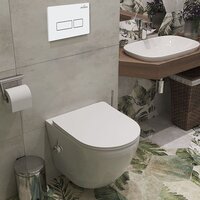 Унитаз подвесной Roxen Antares Bidet в комплекте с инсталляцией StounFix Dual Fresh 6 в 1 953833 (кнопка: белый глянец) - Превью изображения №11 — Интернет-магазин samo.by