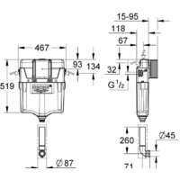 Инсталляция для унитаза Grohe GD 2 [38661000] - Превью изображения №2 — Интернет-магазин samo.by
