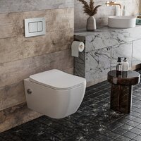 Унитаз подвесной Roxen Cube bidet в комплекте с инсталляцией StounFix Dual Fresh 6 в 1 968439 (кнопка: сатин) - Превью изображения №2 — Интернет-магазин samo.by