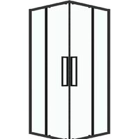 Grossman Cosmo 100x100x195 300.K33.02.1010.21.00 (черный матовый/прозрачное стекло)