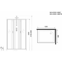 Душевая кабина Niagara NG-43295-14QBK 120x90 - Превью изображения №5 — Интернет-магазин samo.by