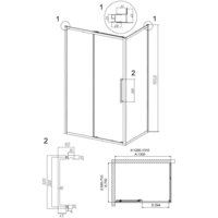 Душевой уголок Grossman Cosmo 130x70x195 120.K33.02.1370.32.00 (золото сатин/стекло прозрачное) - Превью изображения №10 — Интернет-магазин samo.by