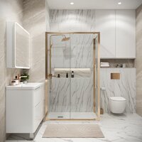 Душевой уголок Grossman Cosmo 130x70x195 120.K33.02.1370.32.00 (золото сатин/стекло прозрачное) - Превью изображения №8 — Интернет-магазин samo.by