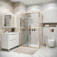 Душевой уголок Grossman Cosmo 130x70x195 120.K33.02.1370.32.00 (золото сатин/стекло прозрачное) - Превью изображения №6 — Интернет-магазин samo.by