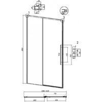 Душевая дверь Grossman Galaxy 140x195 100.K33.01.140.21.00 (черный матовый/стекло прозрачное) - Превью изображения №11 — Интернет-магазин samo.by